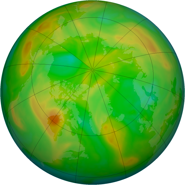 Arctic ozone map for 06 June 2007